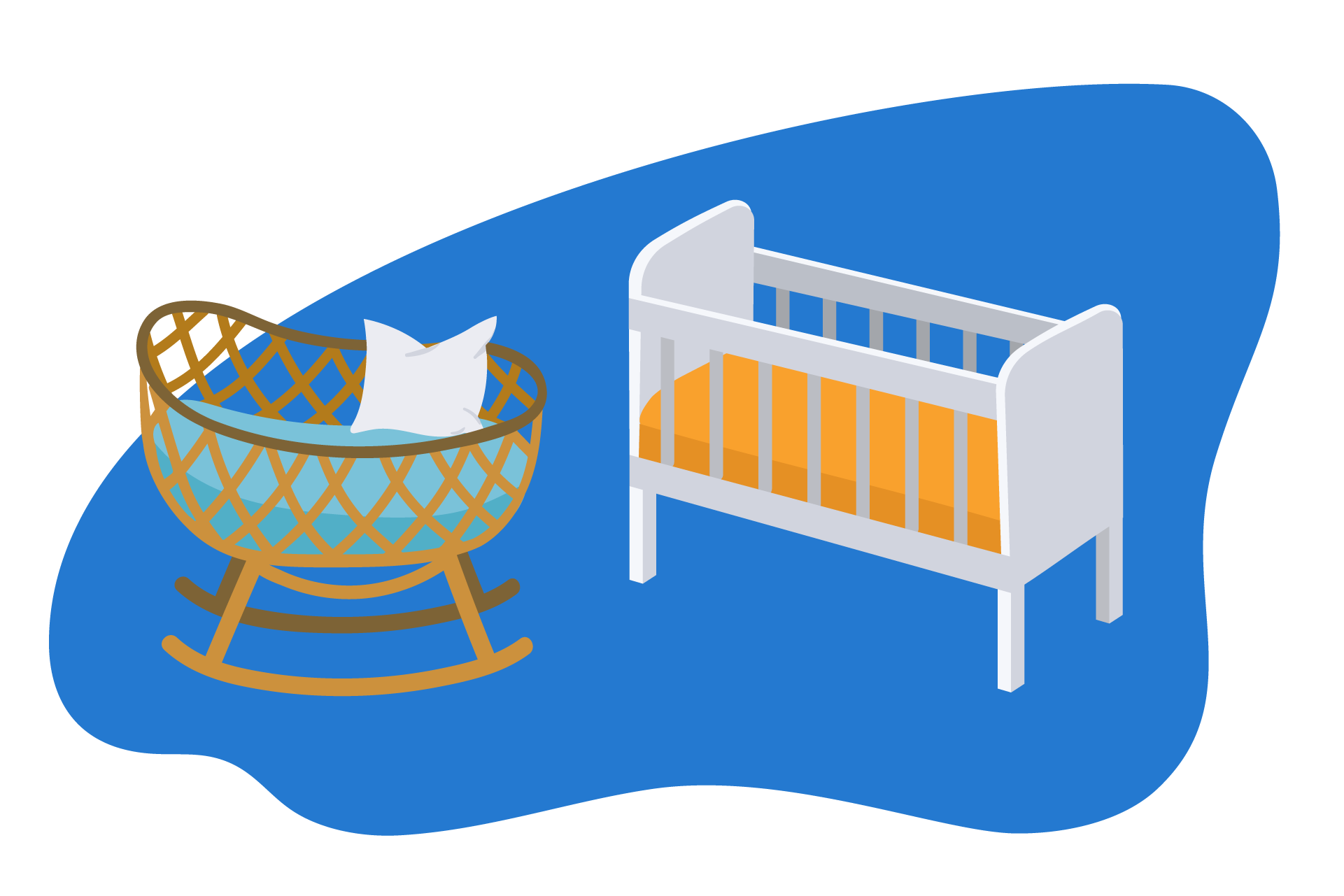 berço e cama de grades para bebé